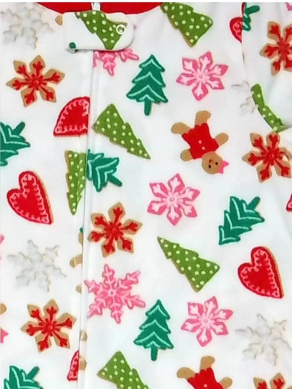 Carter's Girl's Christmas Gingerbread Cookies Fleece Footed Pajama Sleeper